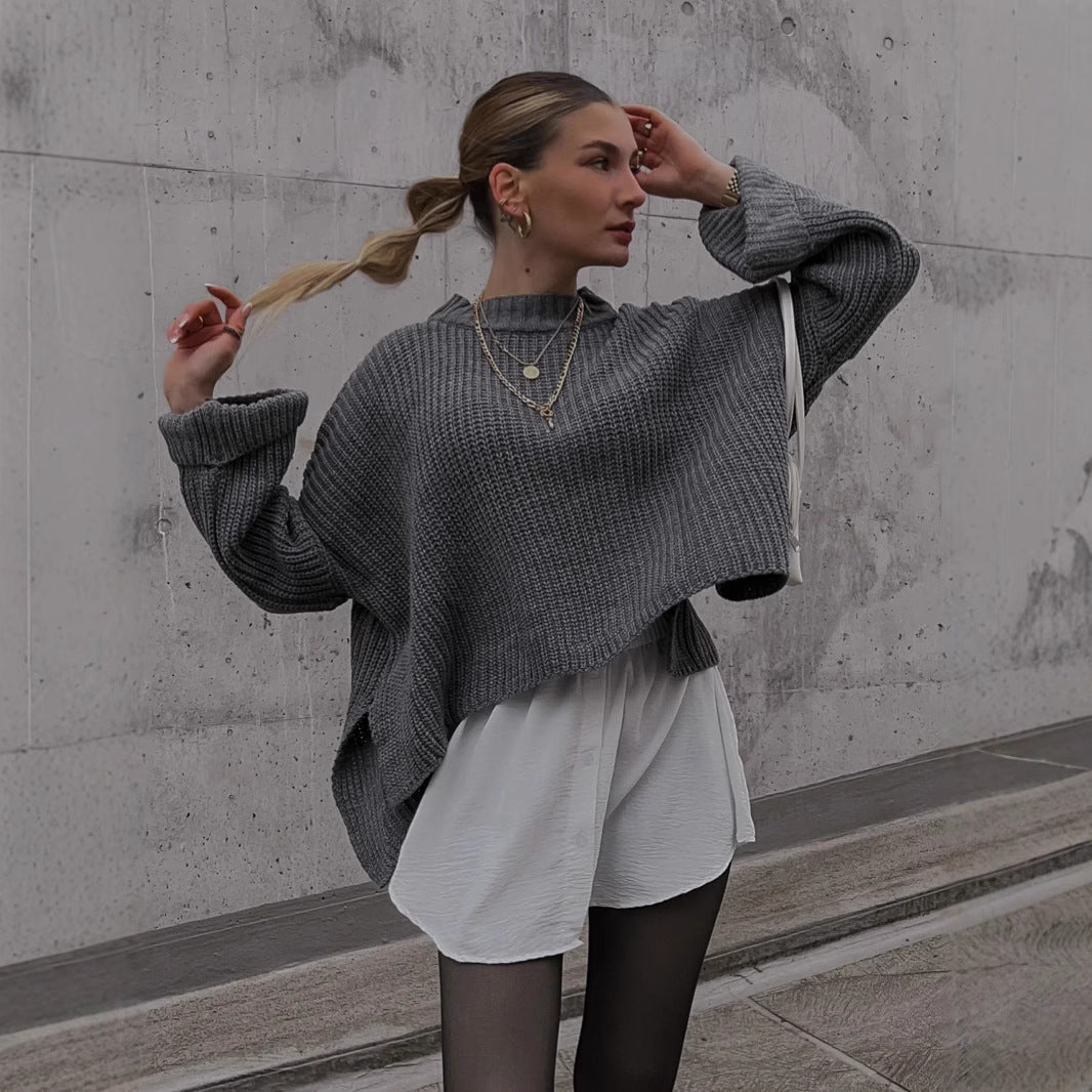 Damen Pullover Strukturiert Weit Norvielle
