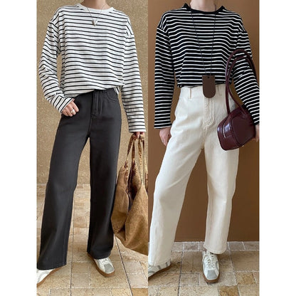 Damen Weite Jeans Urbaner Stil