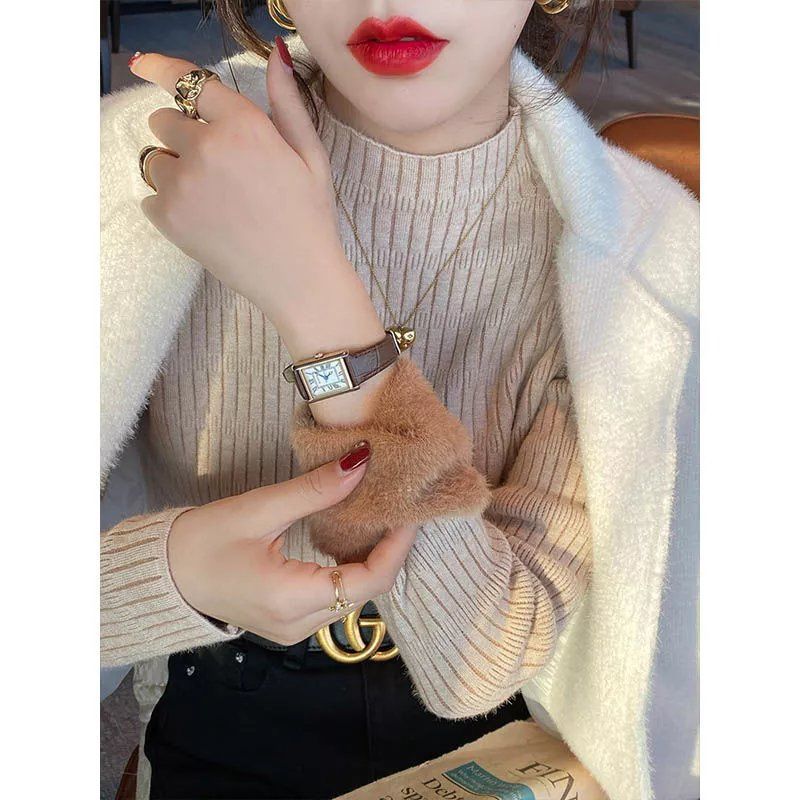 Damen Uhr Lederarmband Klassisches Ziffernblatt Norvielle
