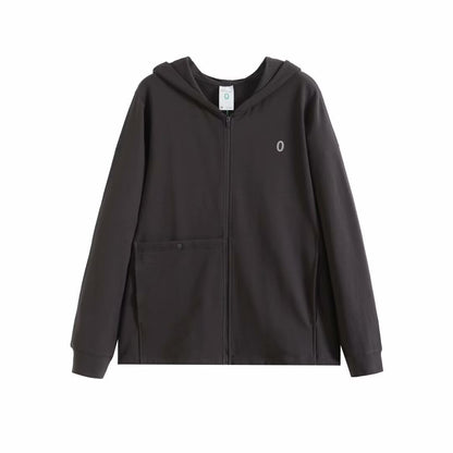 Damen Kapuzenjacke Atmungsaktives Material Reißverschlusstasche