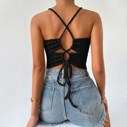 Damen Cropped Tanktop Rippstruktur Norvielle - Norvielle