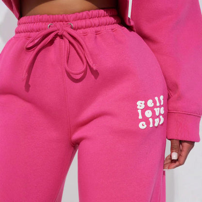 Damen Jogginghose Elastischer Bund Auffälliger Schriftzug