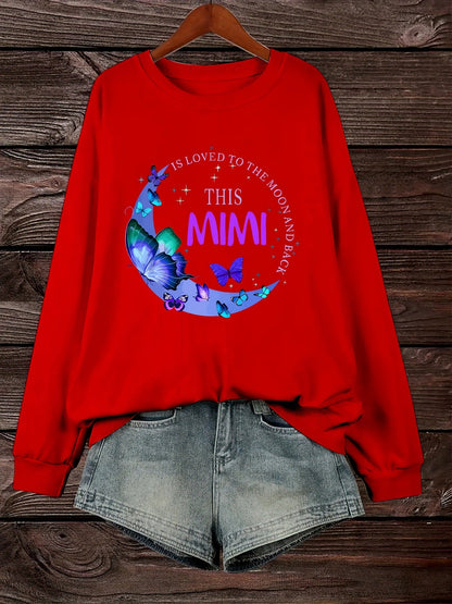 Damen Sweatshirt Grafikdesign Baumwolle