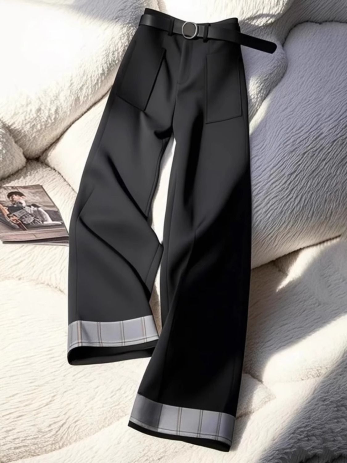 Damen Palazzohose Röhrenbund Elegantes Design
