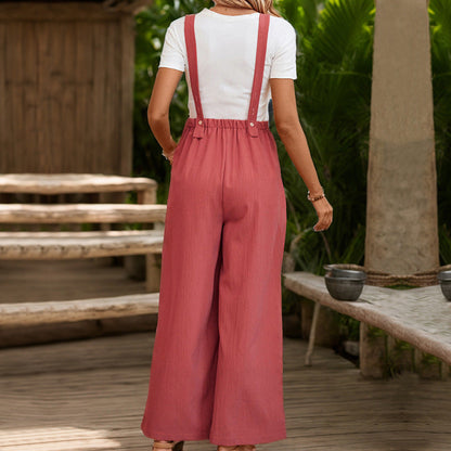 Damen Latzhose Weites Bein Praktische Taschen Norvielle
