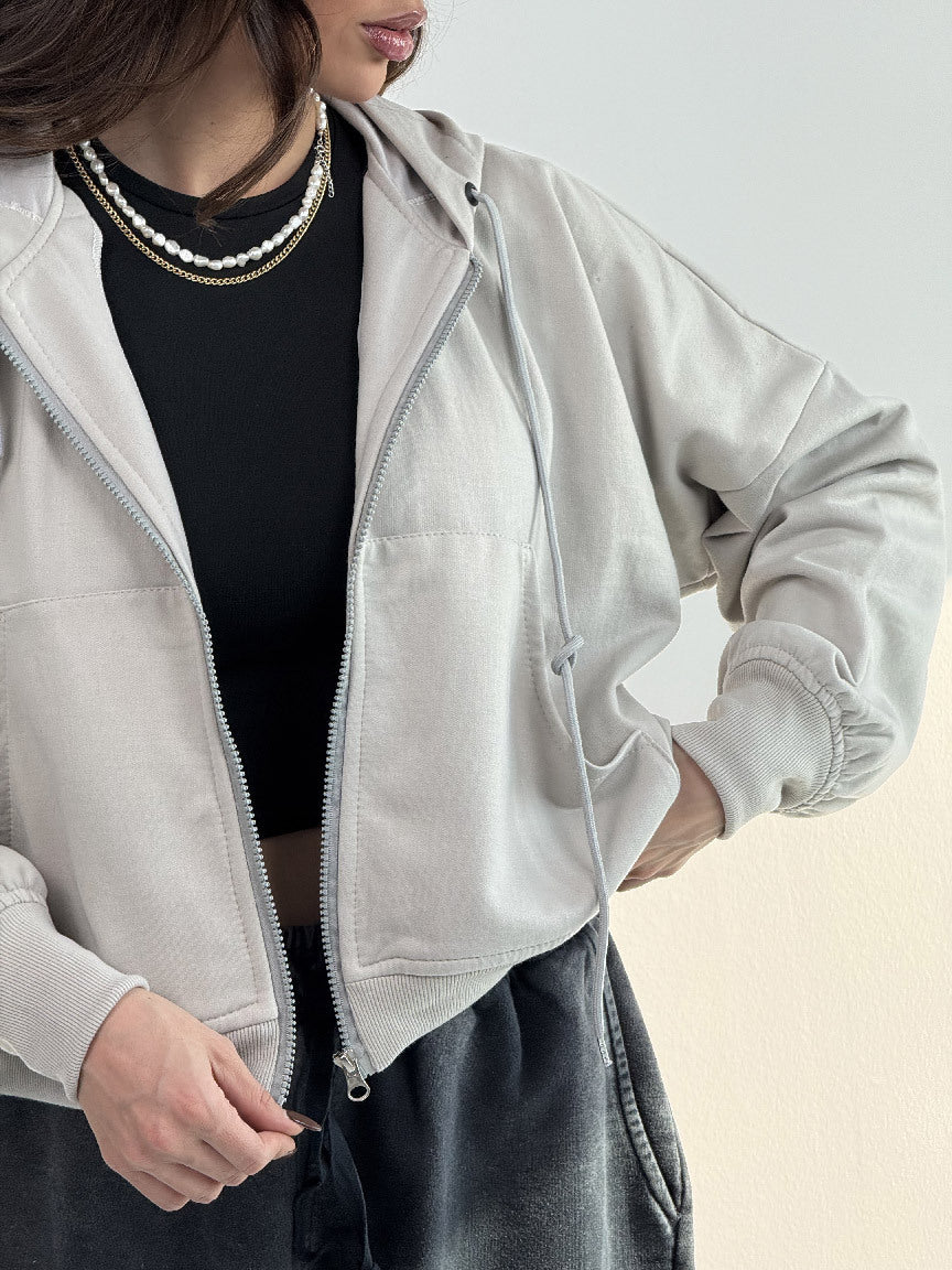 Damen Hoodie mit weiten Ärmeln und Taschen Norvielle
