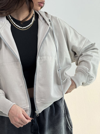 Damen Hoodie mit weiten Ärmeln und Taschen Norvielle