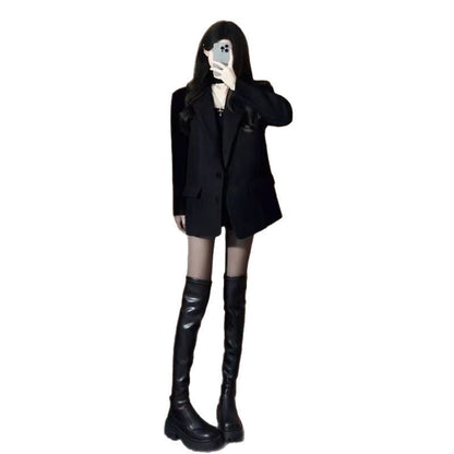 Damen Oversized Blazer mit Taschen