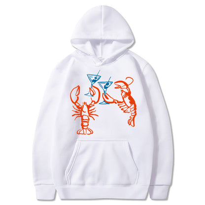 Damen Kapuzenpullover Hummer Motiv