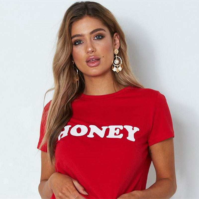Damen T-Shirt mit Schriftzug Trendfarbe Weiß - Norvielle
