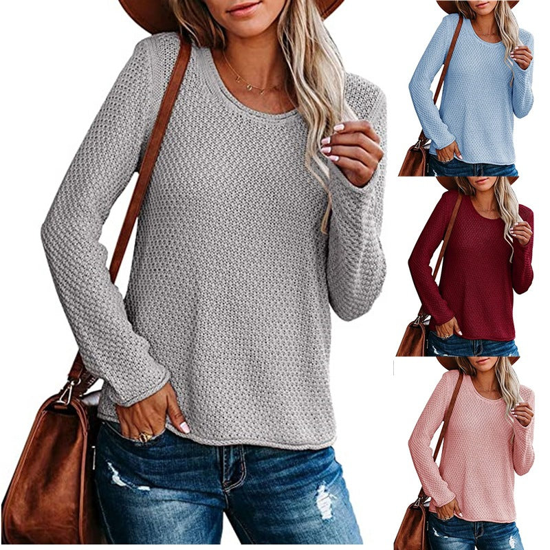 Damen Strickpullover Lässig Strukturierter Look - Norvielle