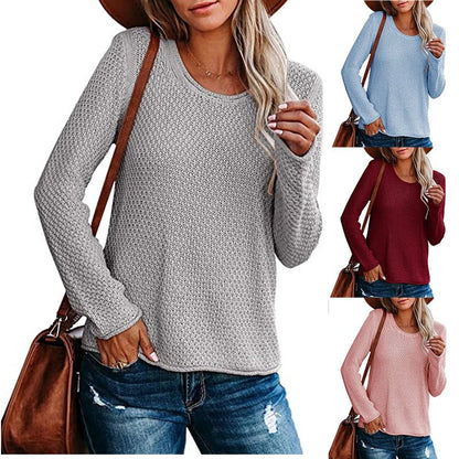Damen Strickpullover Lässig Strukturierter Look - Norvielle