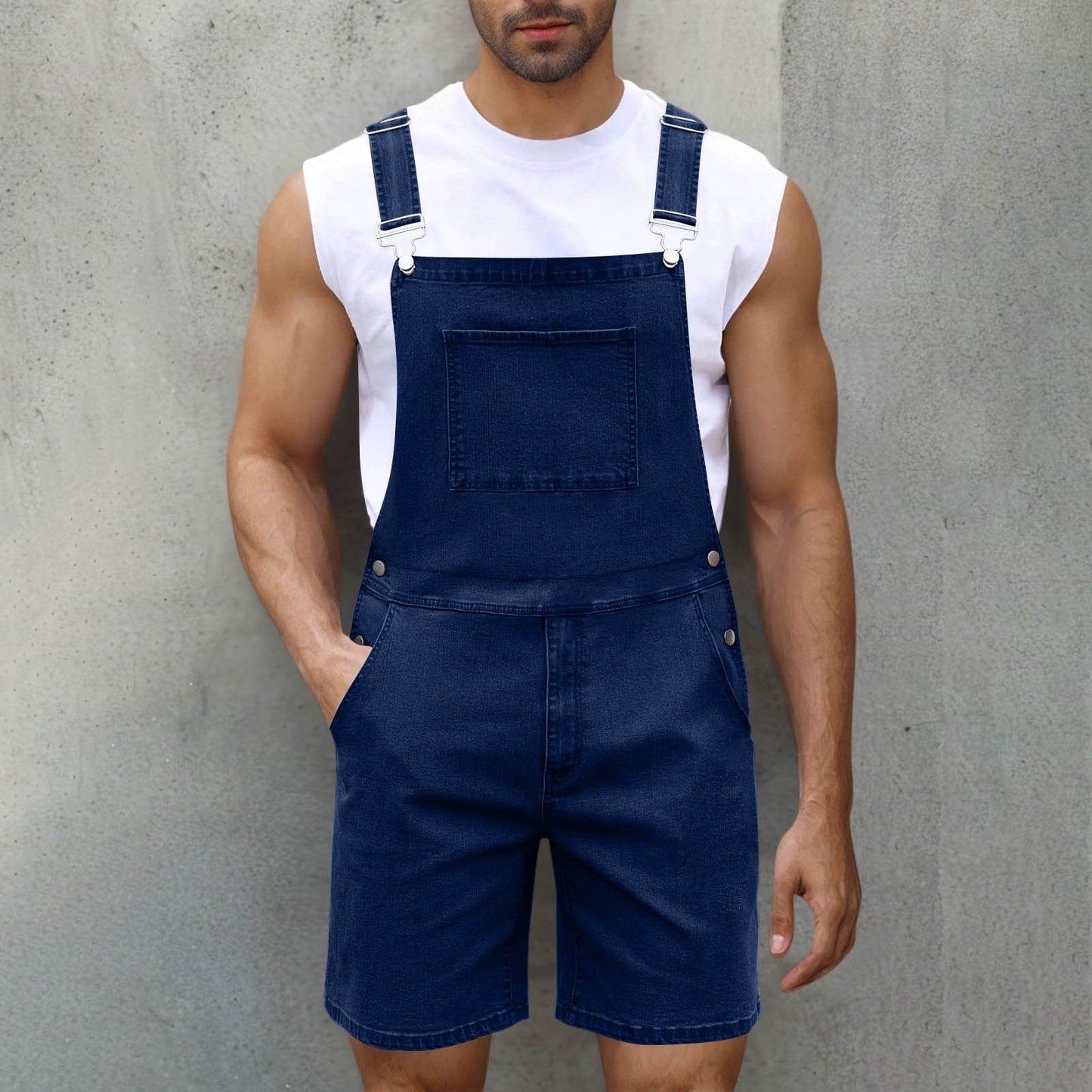 Herren Denim-Latzhose Lässig