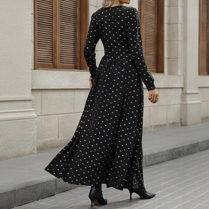 Damen Maxikleid Spitze Muster