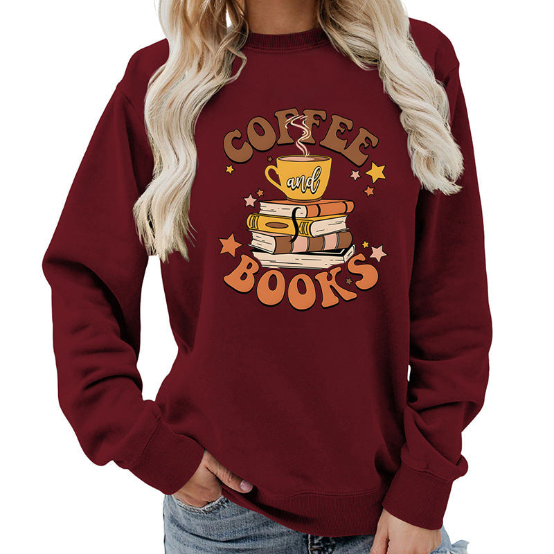 Damen Sweatshirt Kaffeebuch-Design Norvielle