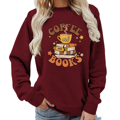 Damen Sweatshirt Kaffeebuch-Design Norvielle