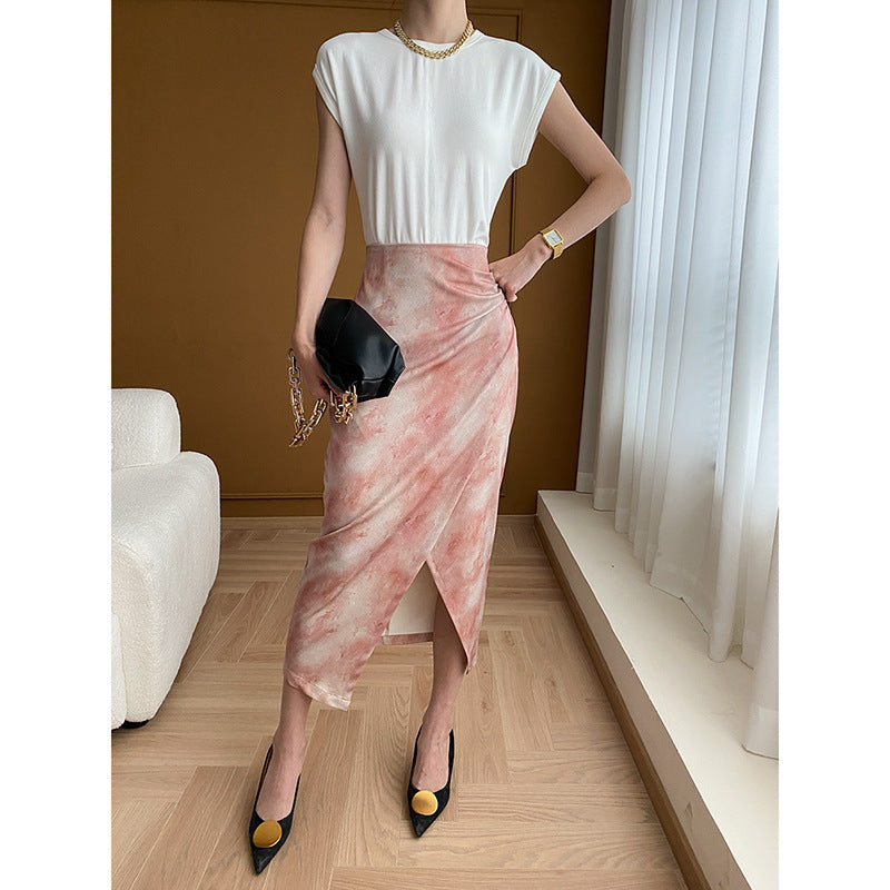 Damen Wickelkleid Elegantes Design Durchsichtige Details