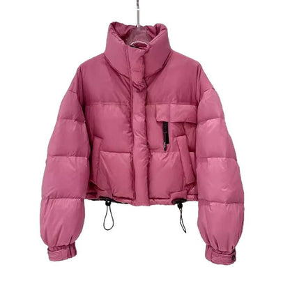 Damen Daunenjacke Kurz Warm Hochkragen Norvielle