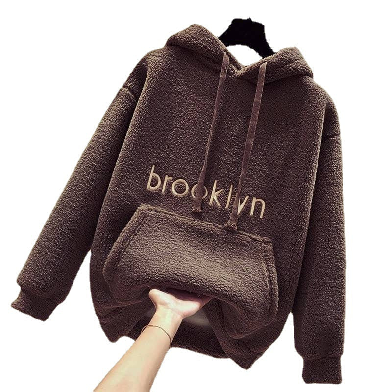 Damen Hoodie Kuschelig Bequem Lässig Grau