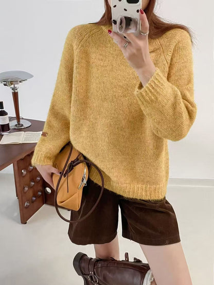 Damen Strickpullover Weich Lässiger Schnitt Norvielle