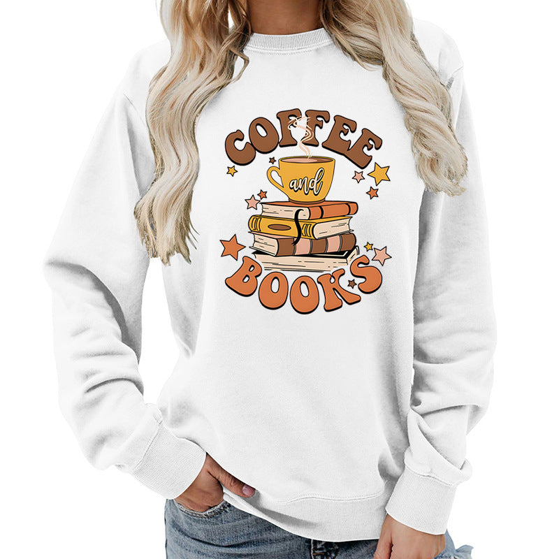Damen Sweatshirt Kaffeebuch-Design Norvielle