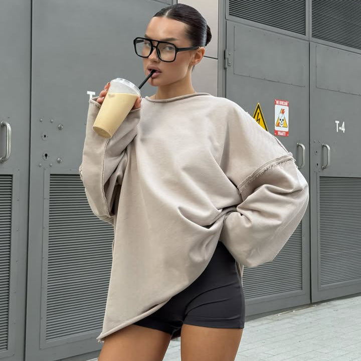 Damen Oversized Pullover Lässiger Schnitt Norvielle - Norvielle