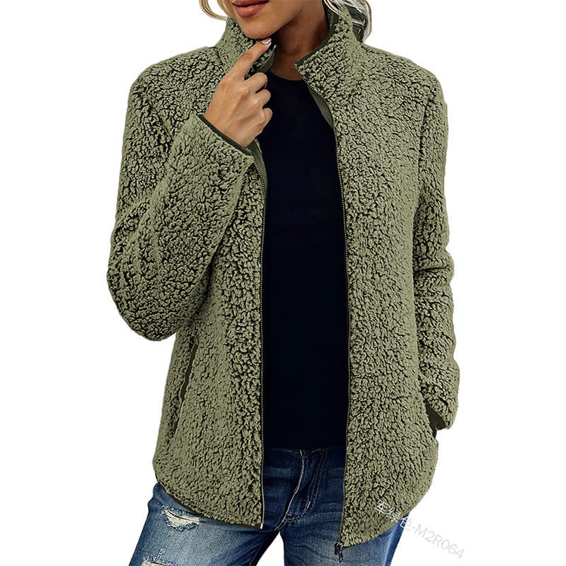 Damen Fleecejacke Weich Hochkragen Norvielle