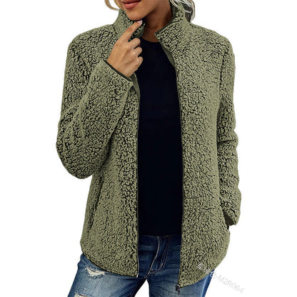 Damen Fleecejacke Weich Hochkragen Norvielle