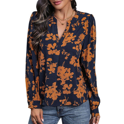 Damen Bluse Floralmuster Zeitloses Design Norvielle