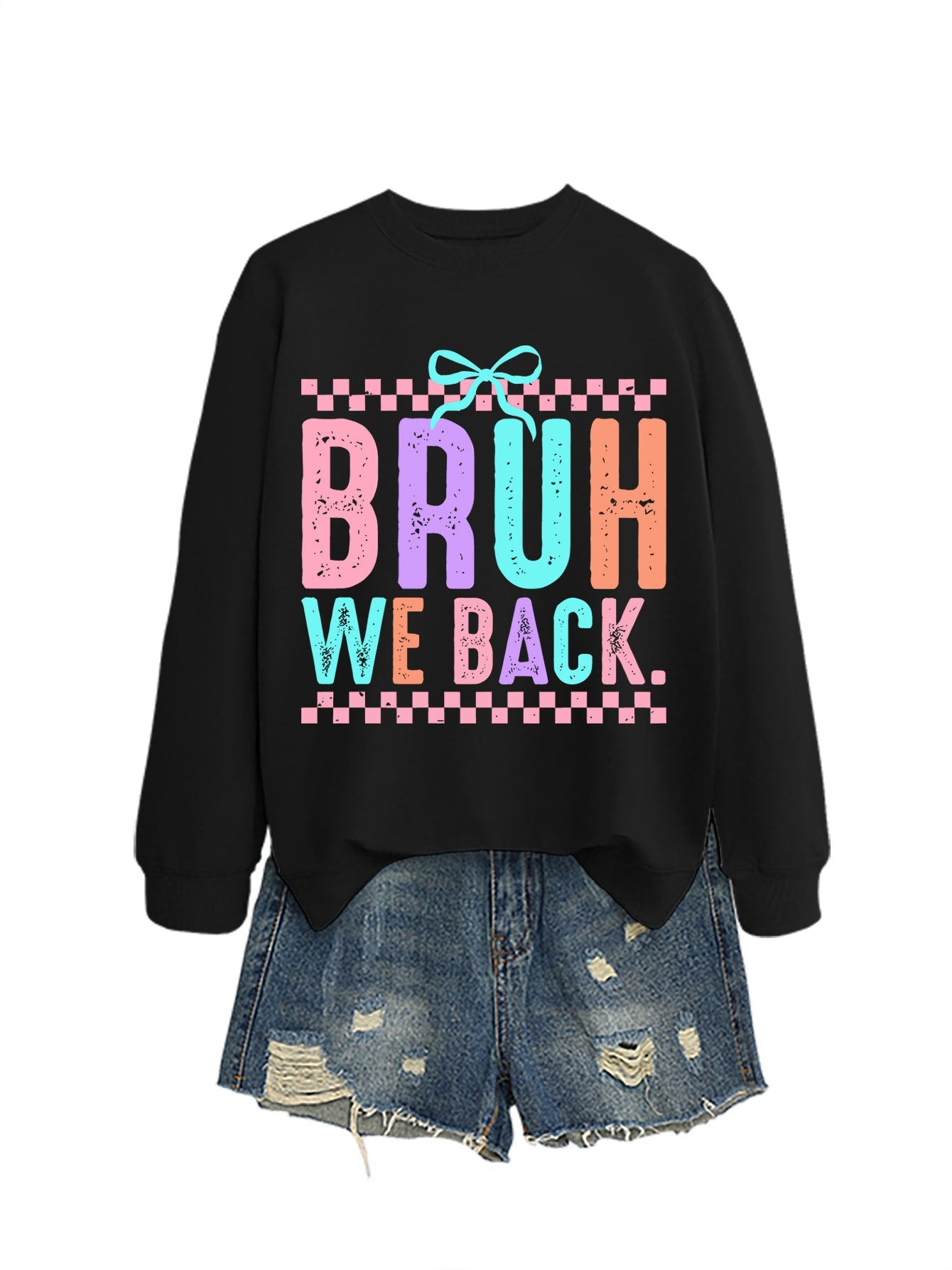 Damen Sweatshirt Bequem Fröhlicher Druck Norvielle