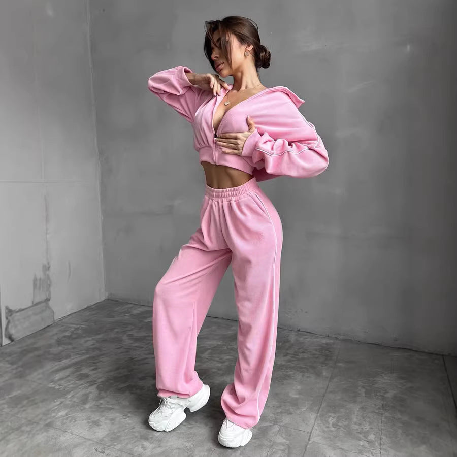 Damen Loungewear-Set mit Kapuze Weites Design Norvielle