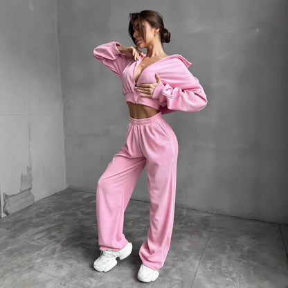 Damen Loungewear-Set mit Kapuze Weites Design Norvielle
