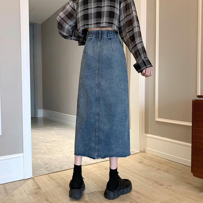 Damen Jeansrock Baumwolle