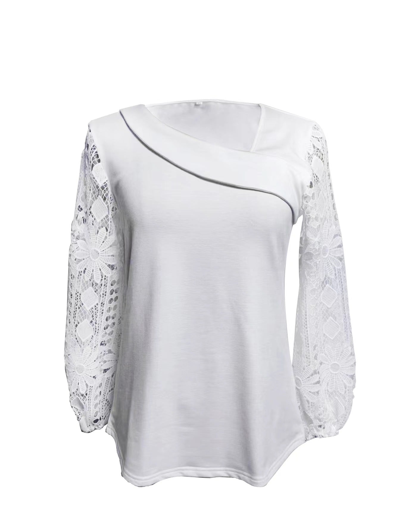 Damen Bluse Spitzeneinsätze Eleganter Schnitt Norvielle