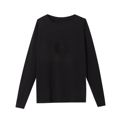 Damen Langarmshirt Baumwollmix Hochwertig Beige