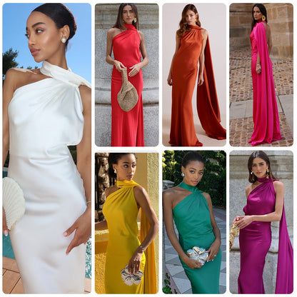 Damen Abendkleid Schulterfrei Fließend Norvielle - Norvielle