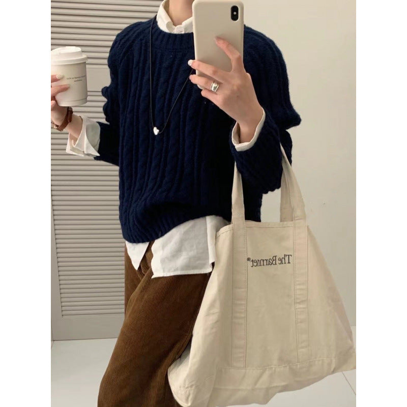 Damen Grobstrickpullover Lässiger Schnitt Norvielle