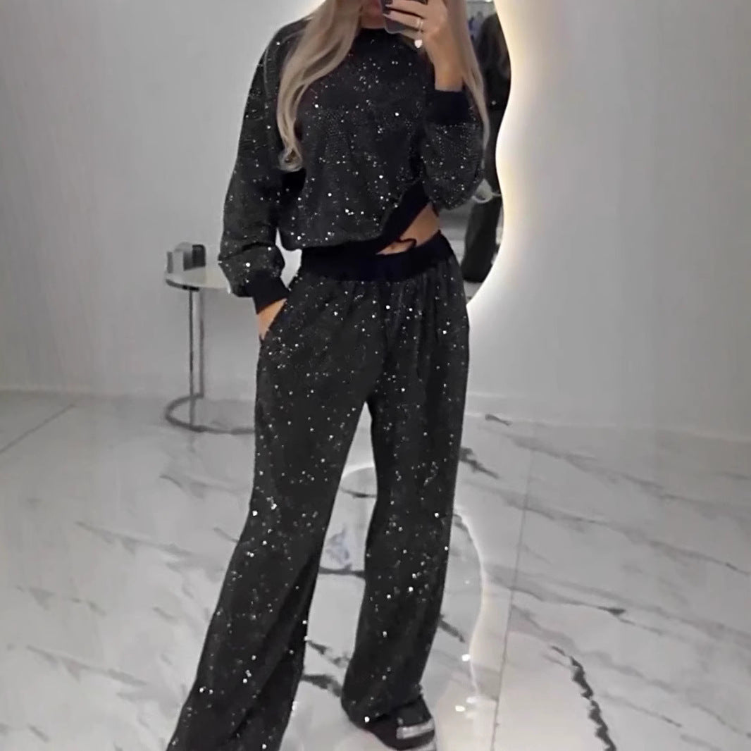 Damen Sport-Set Glitzernd Elastisch Norvielle