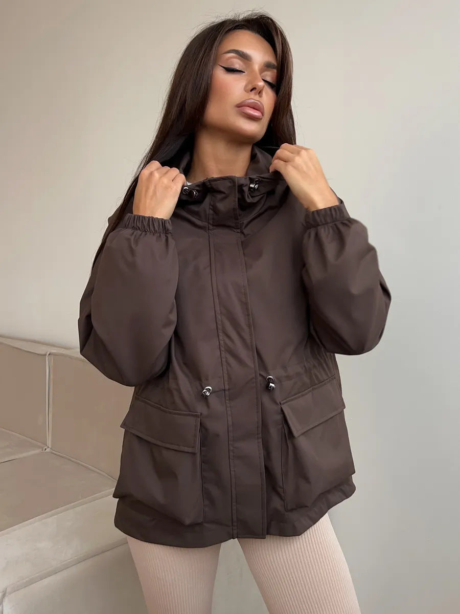 Damen Wasserdichte Jacke Verstellbarer Bund Norvielle