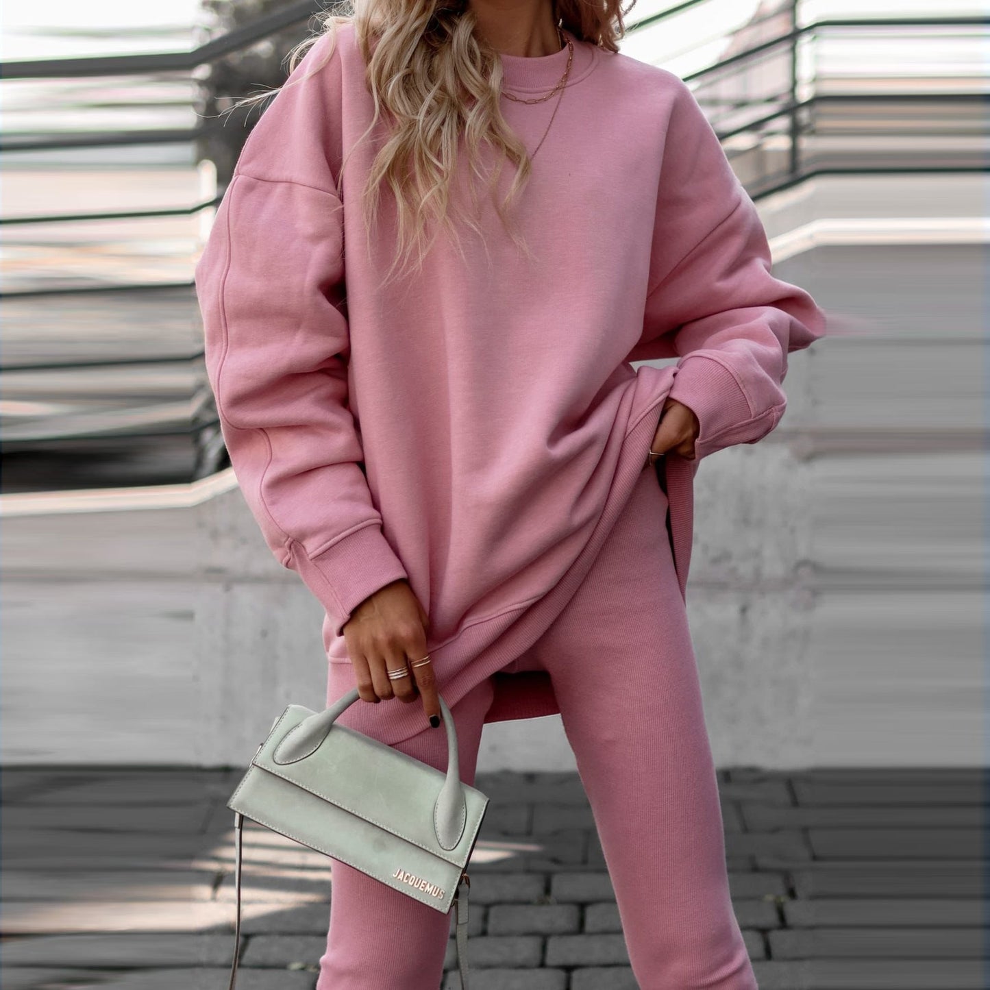 Damen Sweatshirt Überschnittene Schultern Weich Norvielle