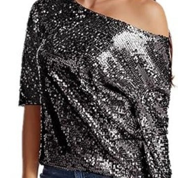 Damen Glitzernde Paillettenbluse Norvielle