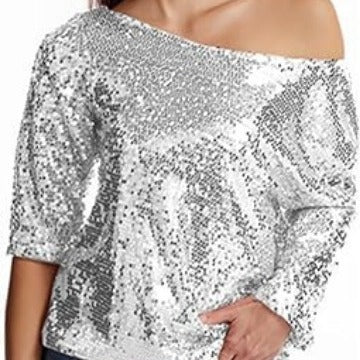 Damen Glitzernde Paillettenbluse Norvielle