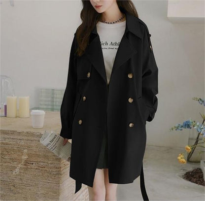 Damen Trenchcoat mit Gürtel und Knöpfen