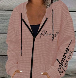 Damen Kapuzenjacke Motivdruck Norvielle