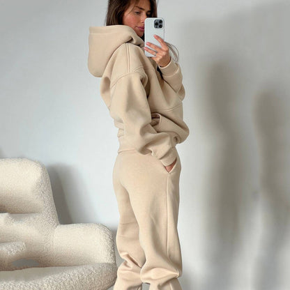 Damen Hoodie Jogginghose Weite Passform Bequem Norvielle