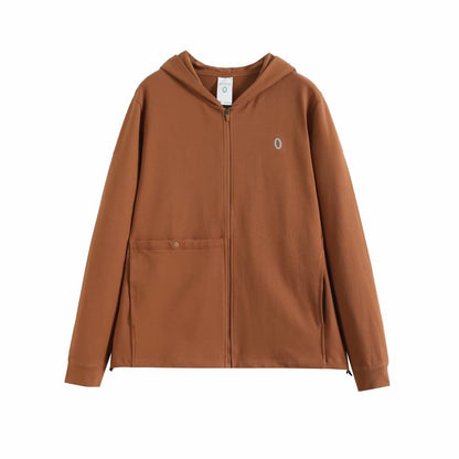 Damen Kapuzenjacke Atmungsaktives Material Reißverschlusstasche