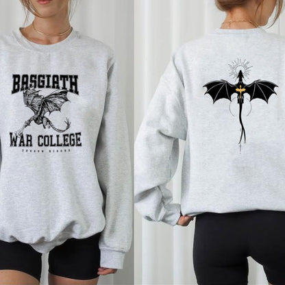 Damen Sweatshirt Drachenmotiv College-Design Norvielle