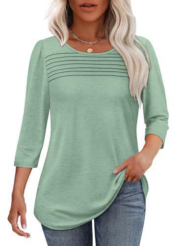 Damen Langarmshirt Plissee-Details Norvielle