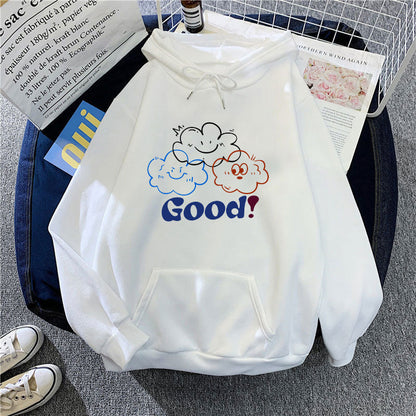 Damen Kapuzenpullover Cartoon-Motiv Bequem Norvielle