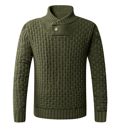 Herren Strickpullover Moderner Schalkragen Komfortabel